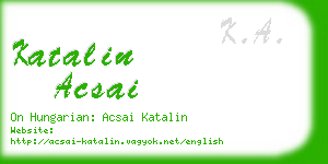 katalin acsai business card